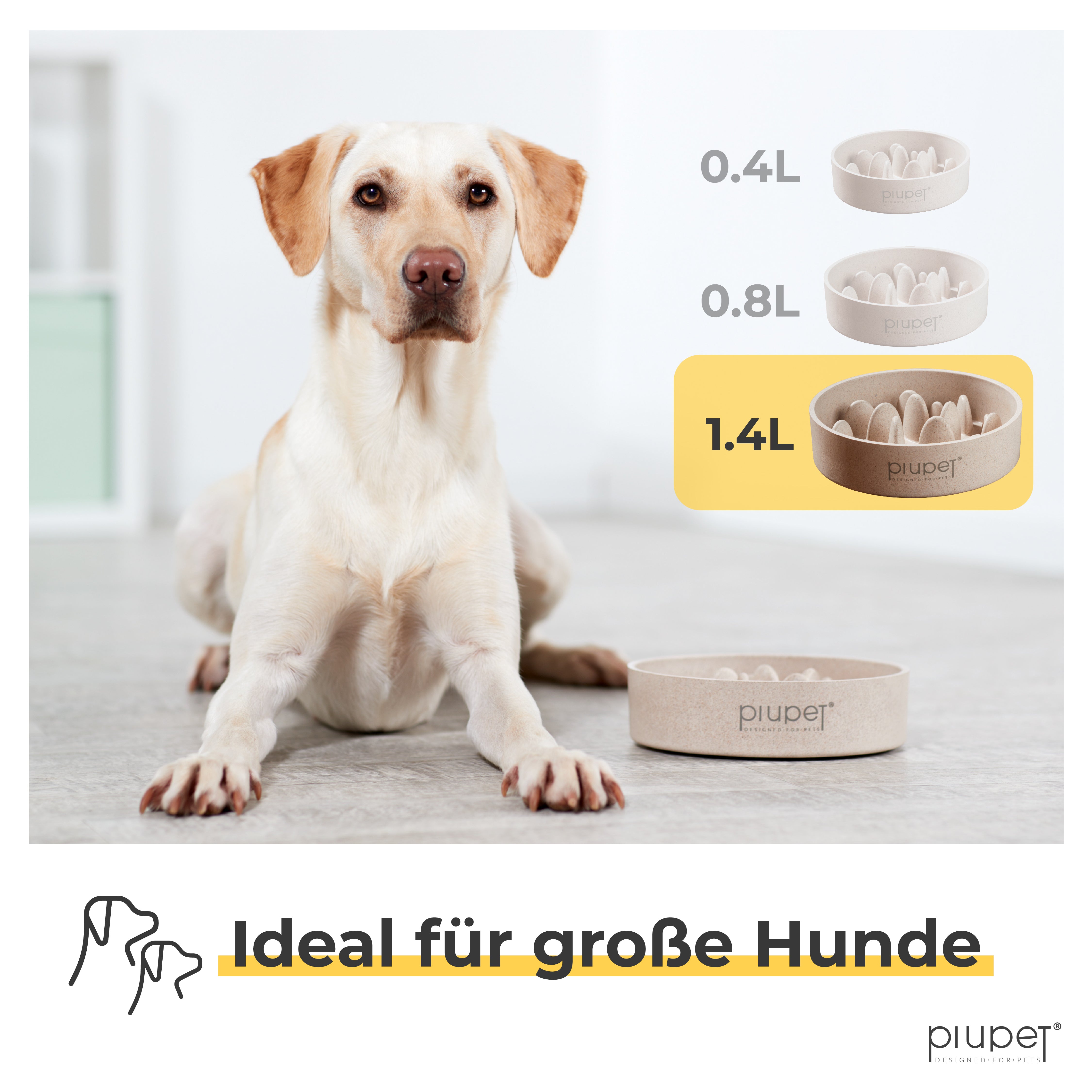 Hundenapf mit 1,4 Liter ideal für große Hunde
