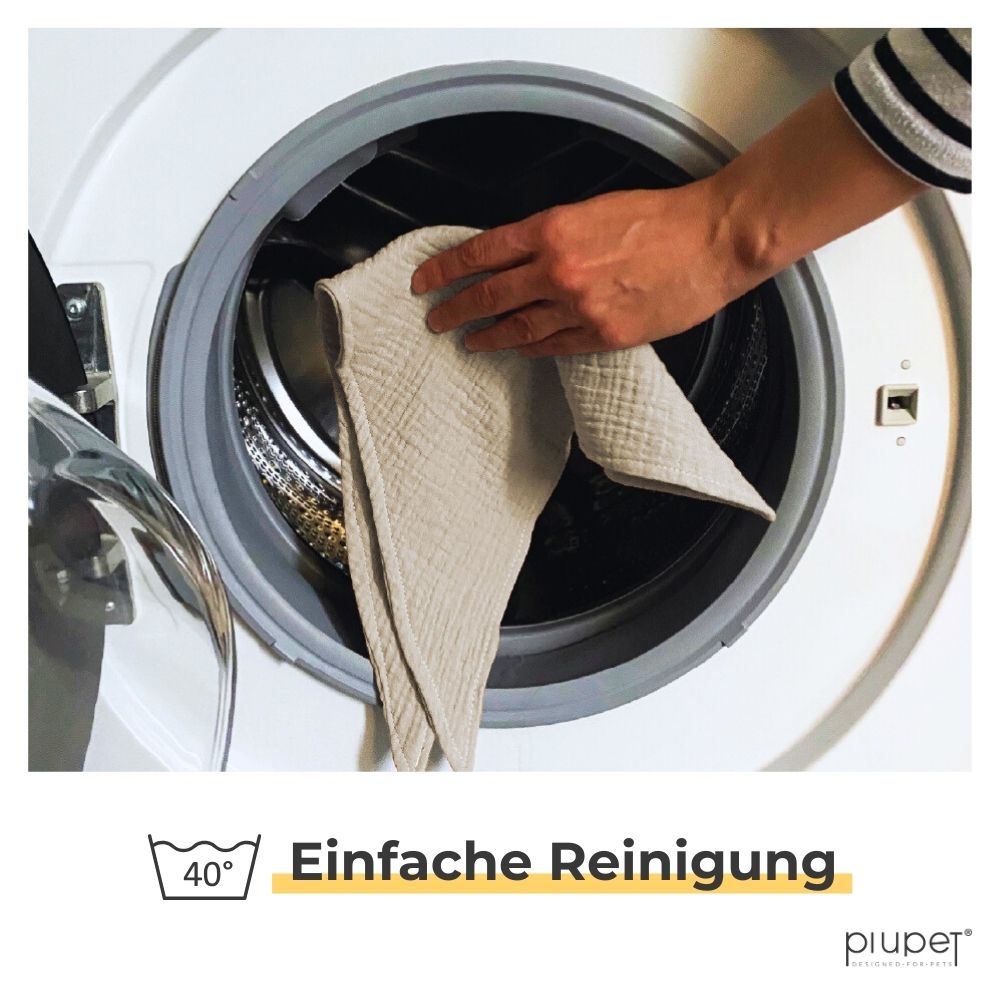 Halstuch wird bei 30 Grad in der Waschmaschine gereinigt
