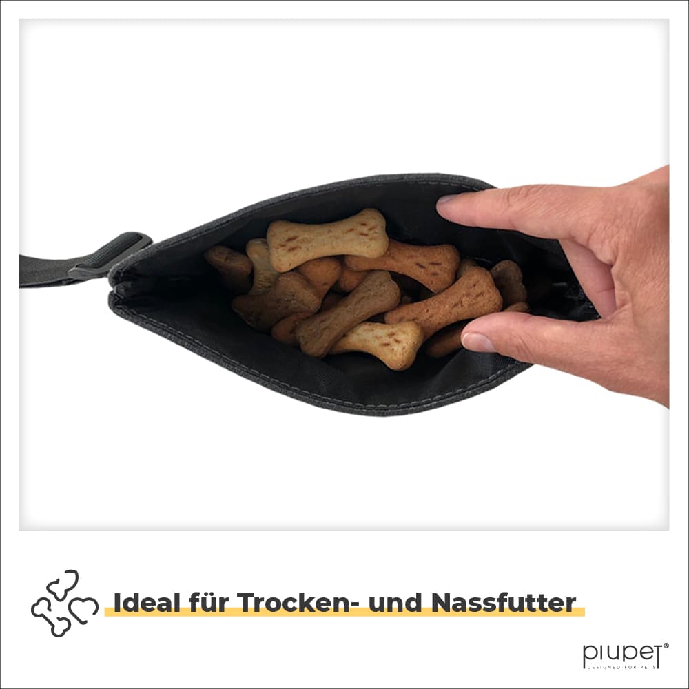 Futterbeutel ist für trocken- und nassfutter geeignet