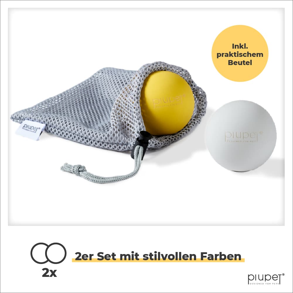 Set aus zwei Bällen mit praktischem Beutel zum verschließen
