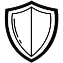 Schutzschild das die Sicherheit des Kaufs symbolisiert als ICON