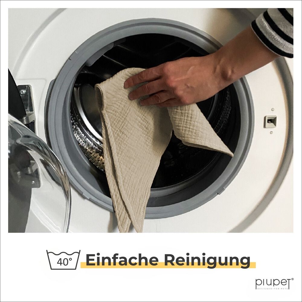 Halstuch wird bei 30 Grad in der Waschmaschine gereinigt
