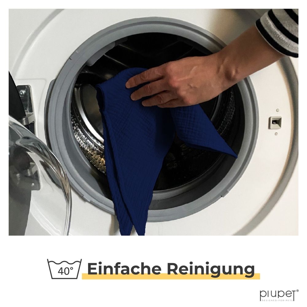 Halstuch wird bei 30 Grad in der Waschmaschine gereinigt