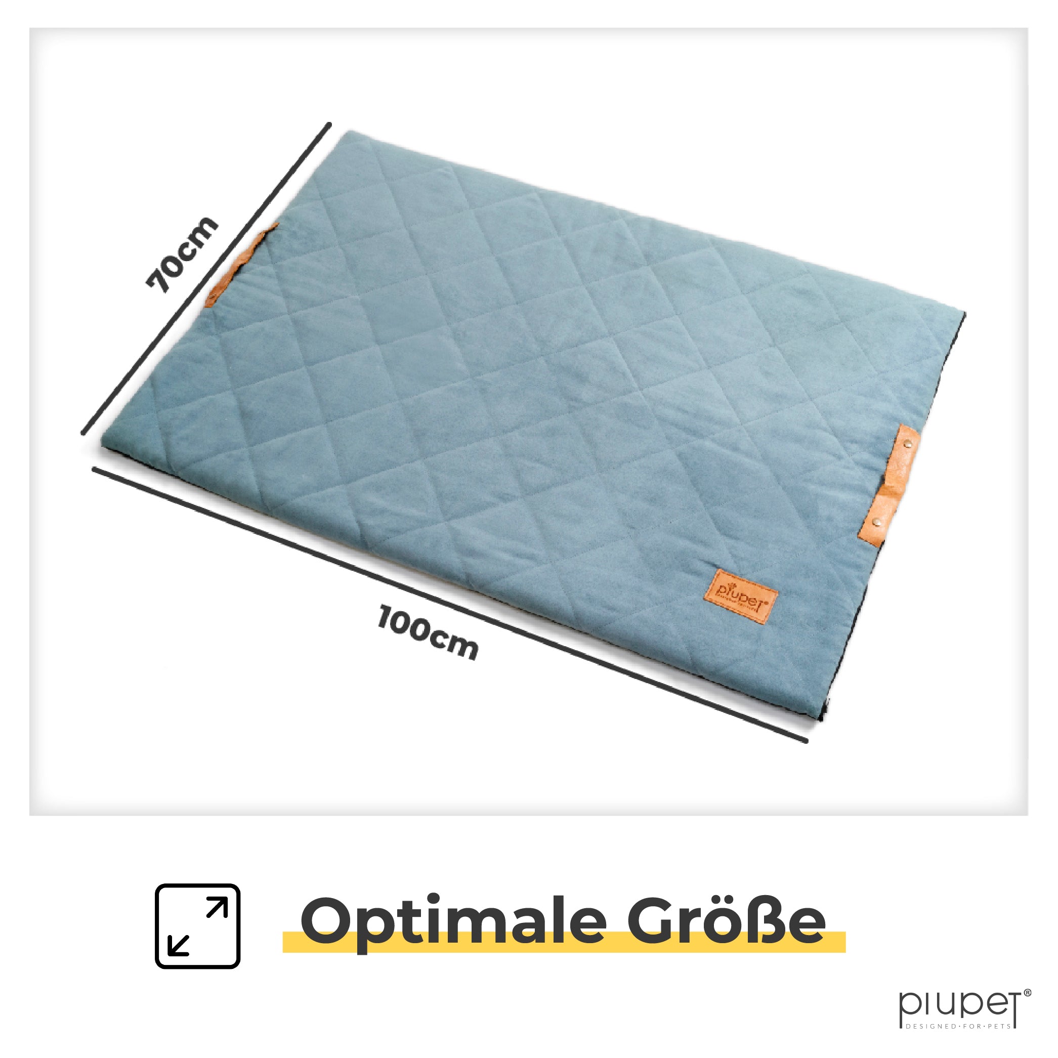 Hundedecke hat eine Größe von 100cm x 70cm