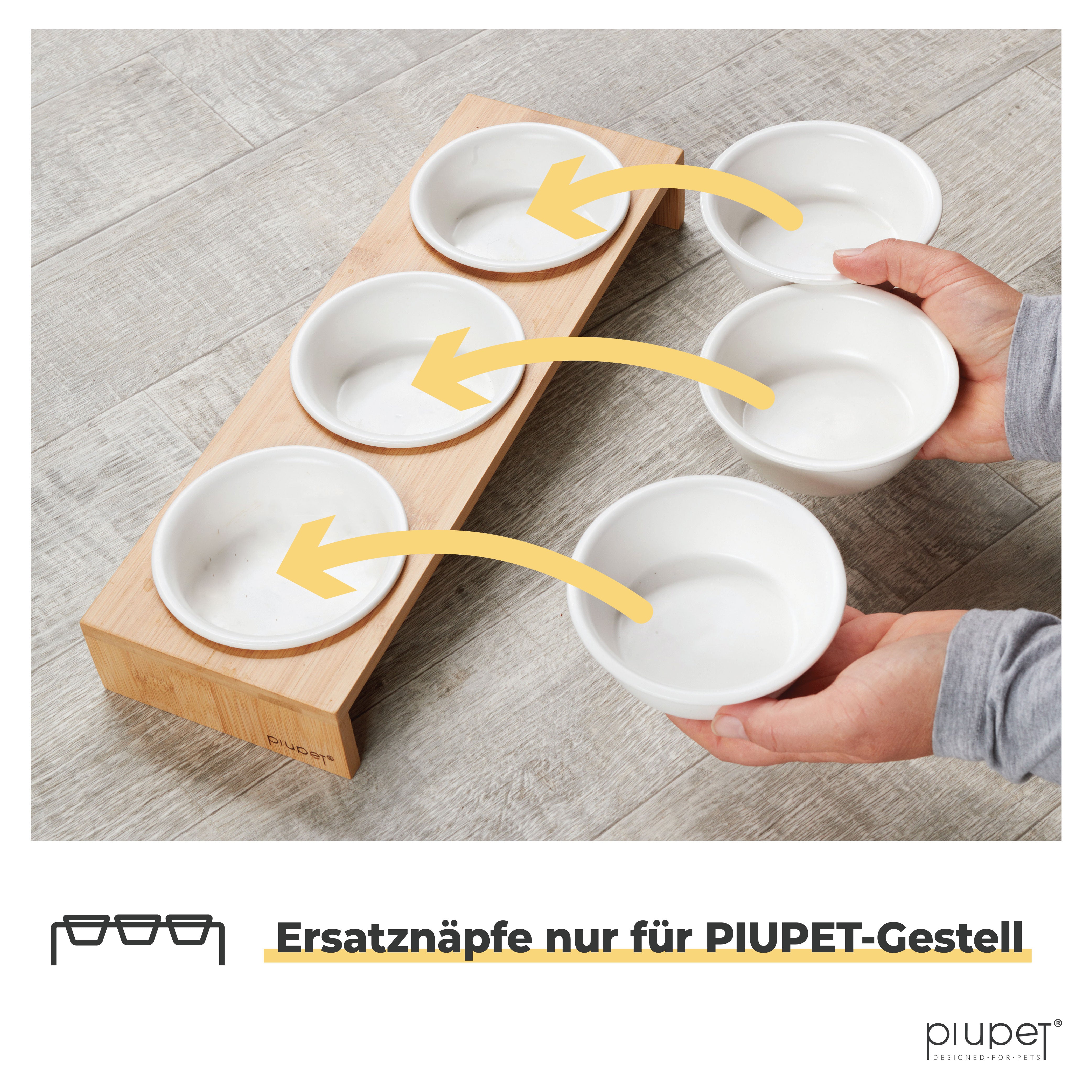 Drei Ersatzschalen für Bambus-Gestell