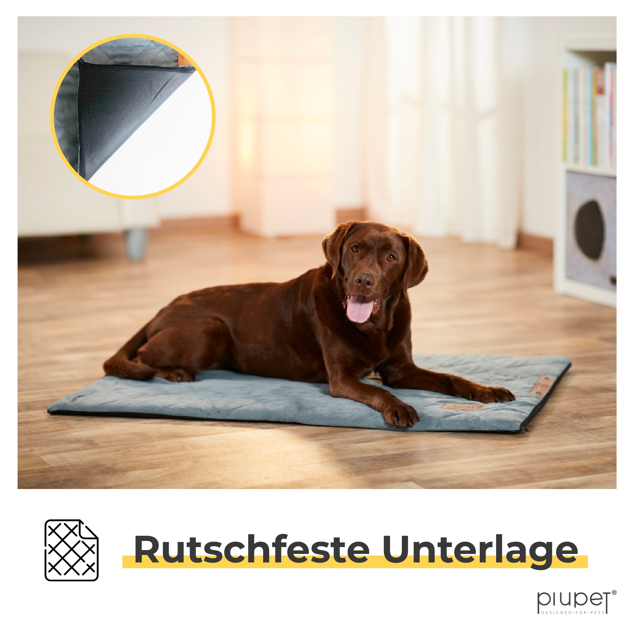 Hundedecke hat rutschfeste Unterlage