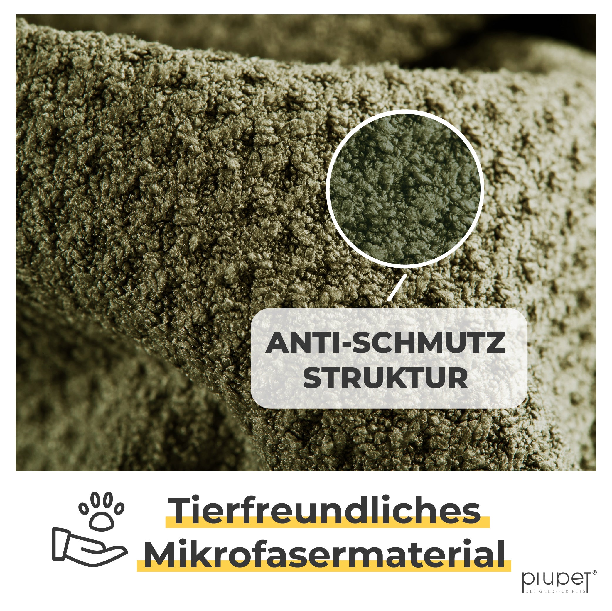 Nahaufnahme Mikrofaser-Handtuch mit Anti-Schmutz-Struktur