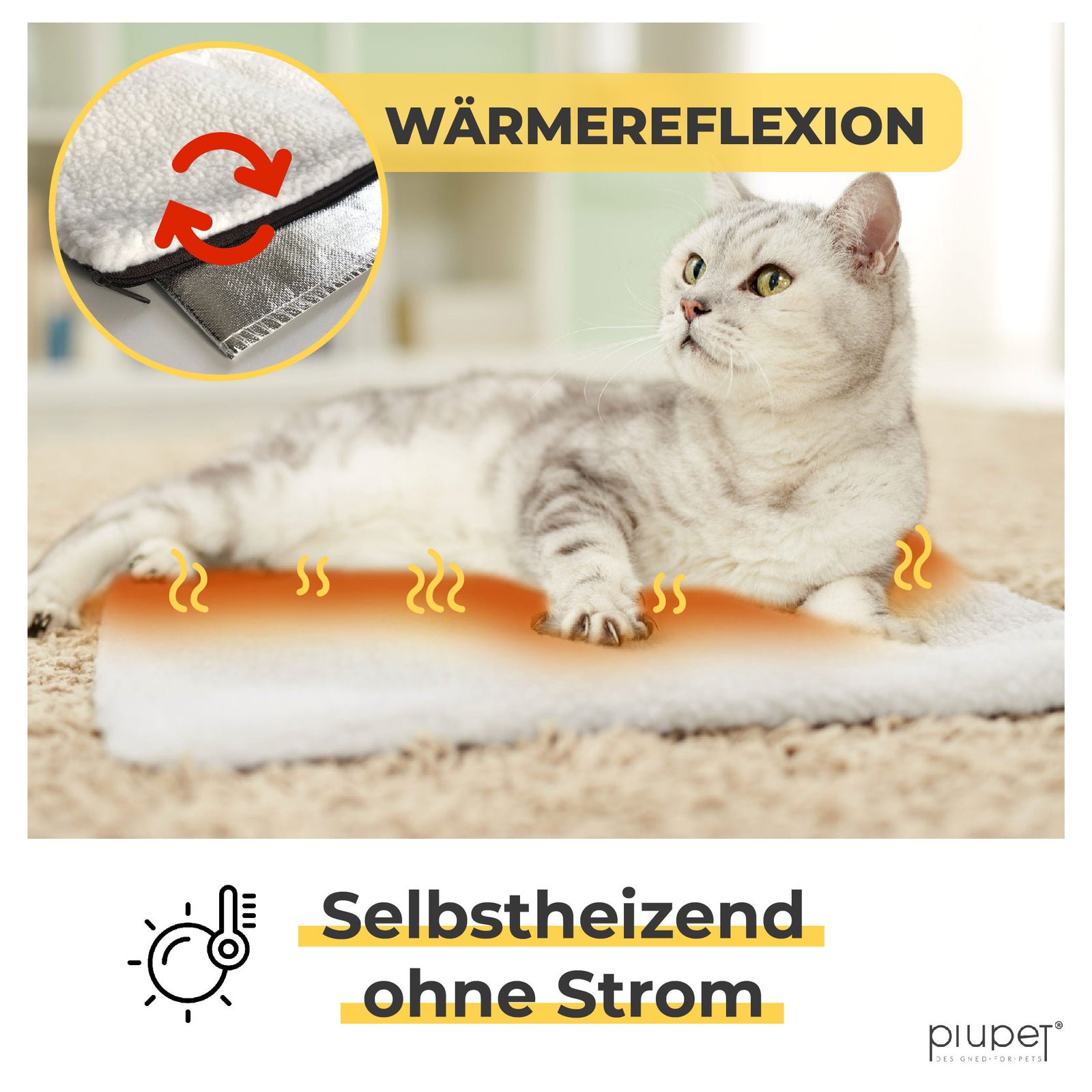 Selbstheizende Decke Für Katzen & Hunde: Katze Produktbild-Vorschau 2