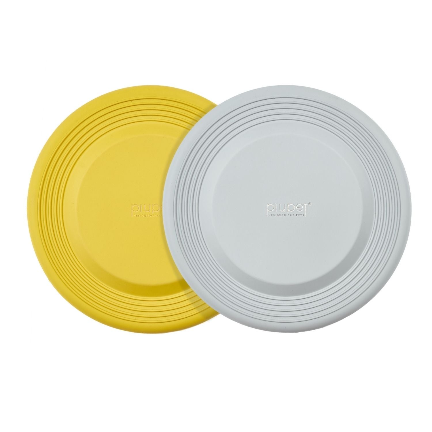 Frisbee Set in Grau und Gelb