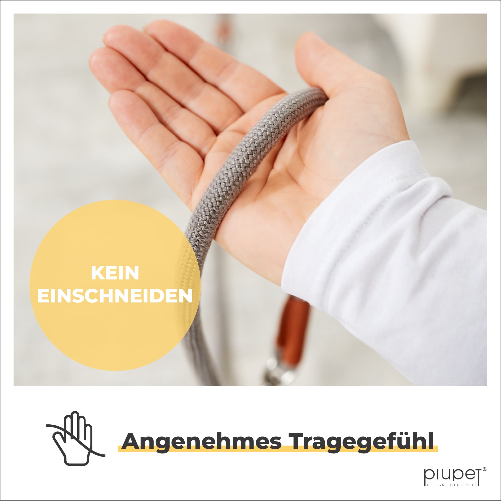 Hundeleine mit angenehmen Tragegefühl ohne einschneiden in die Hand